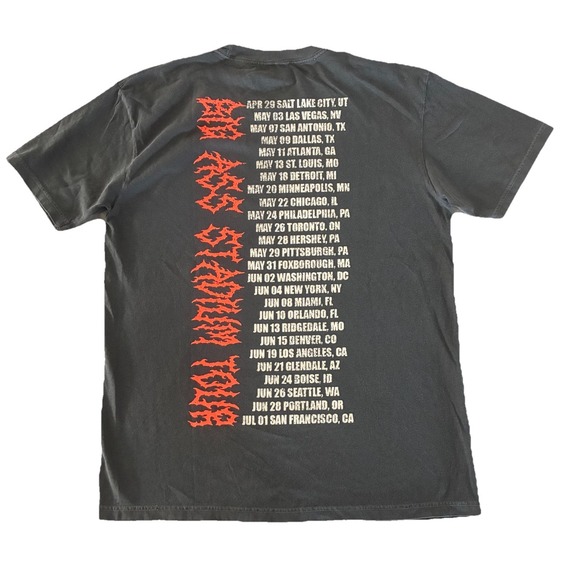 Post Malone Knight Tour Tee L Charcoal Big Ass Stadium Tour NEW *pinhole - Picture 2 of 8